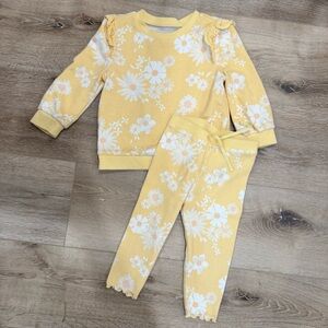 Carters Yellow Floral Matching Toddler Outfit
